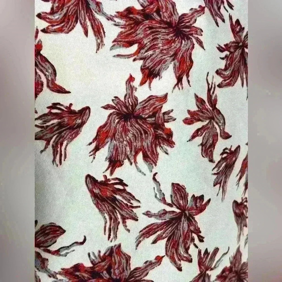 ASTR The Label Long Sleeve Bow Neck Lightweight Sheer Floral Blouse Size Medium - Picture 6 of 10